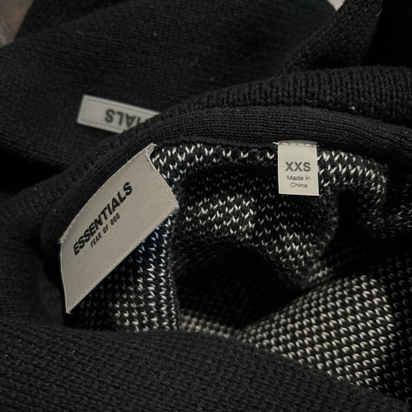 Fear of God Essentials Knit Pullover Hoodie Black XXSMALL mens xxsmall - Picture 7 of 11